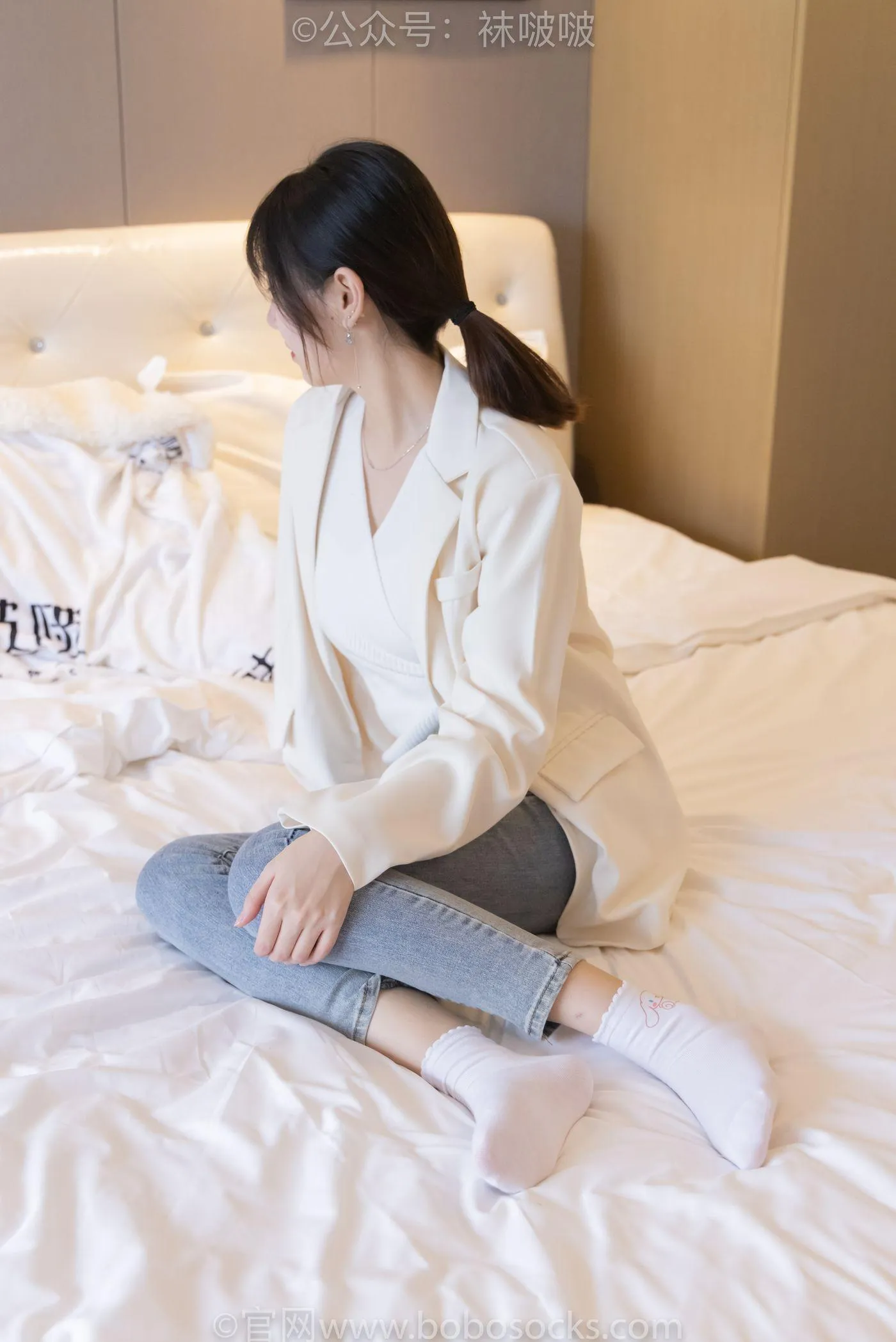 [BoBoSocks袜啵啵]NO.050 小甜豆-高跟长靴、白棉袜 [175P]插图5